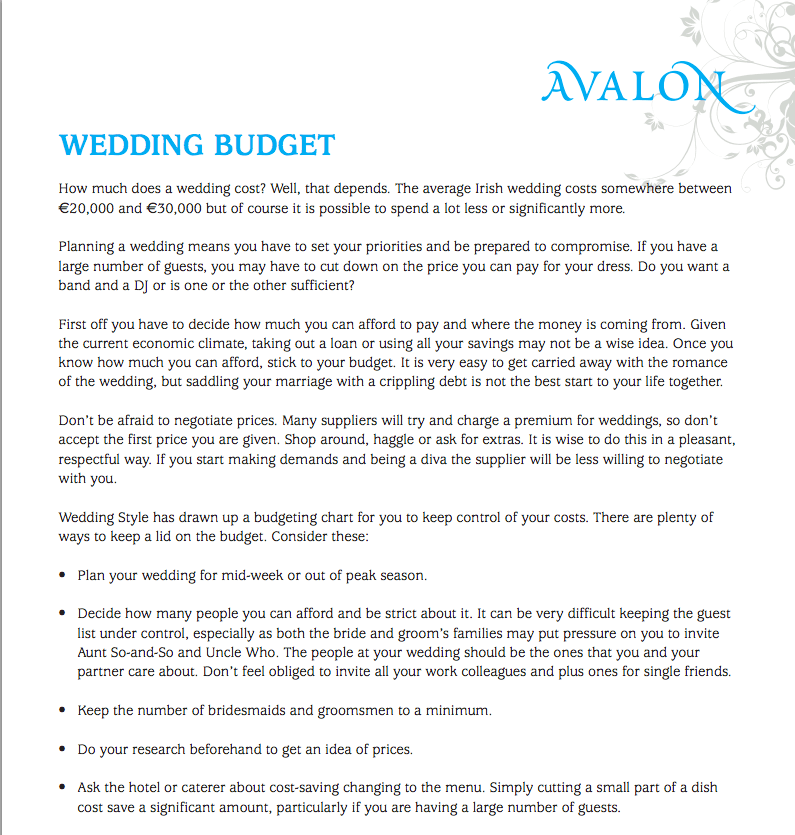 Wedding Budget Planner 